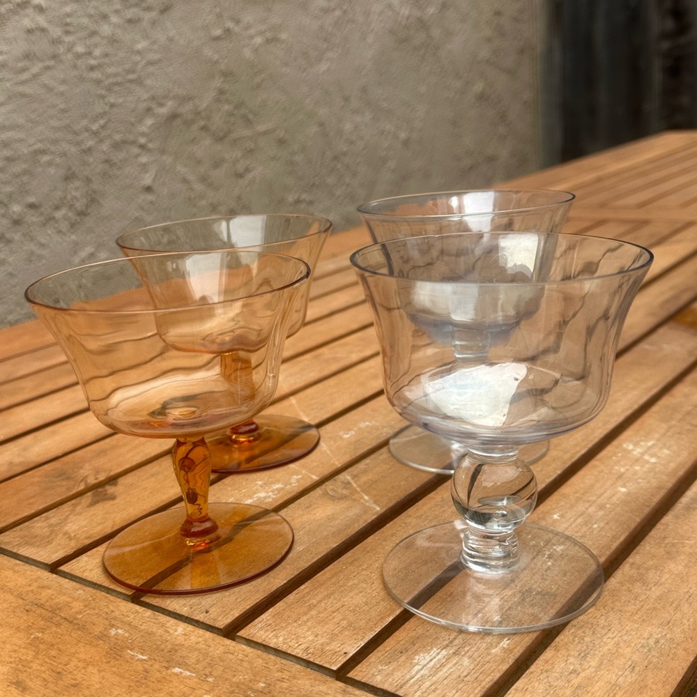 Vintage Crystal Coupe Glassware